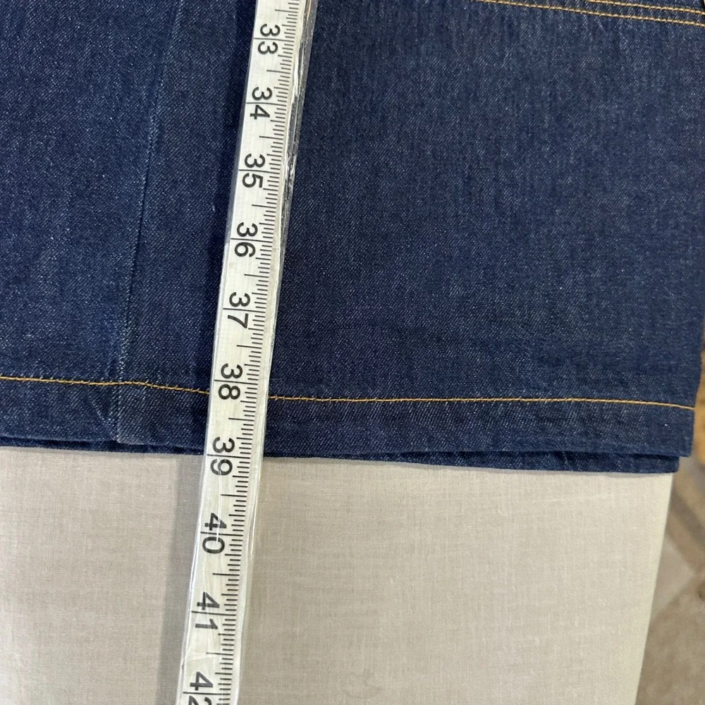 a.n.a Women's 16 Maxi Skirt Dark Wash Blue Pleated Denim High Waist Long NEW